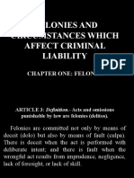 Felonies and Circumstances Which Affect Criminal Liability Black BG