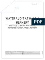 Water Audit Report for Haldia Refinery