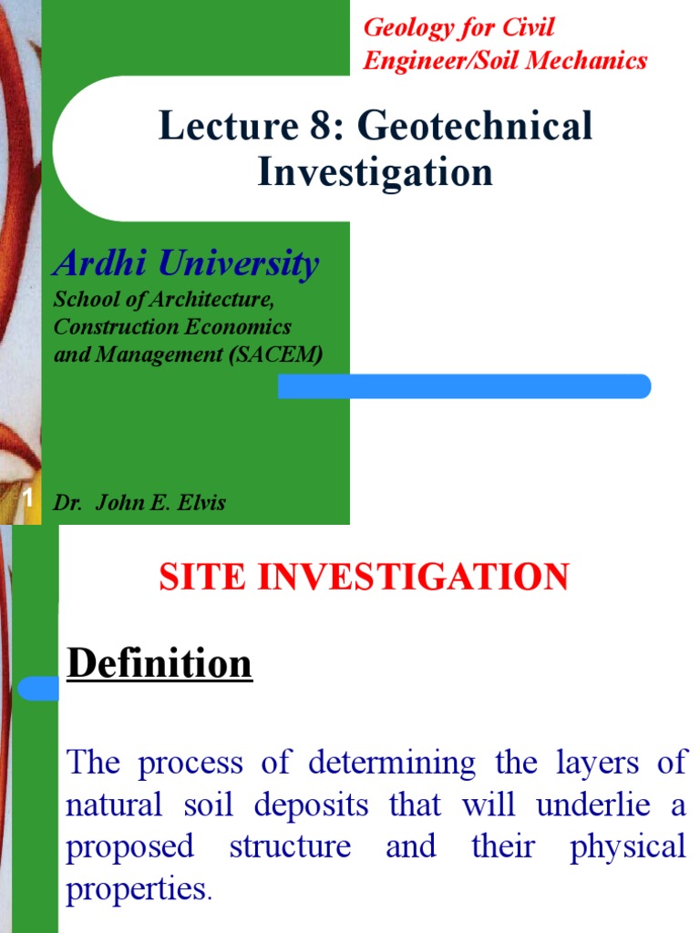Geotechnical Investigation Overview | PDF | Geotechnical Engineering ...
