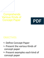 Various Concept Papers in Under 40