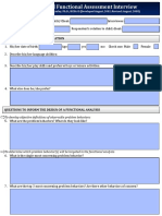 Open Ended Functional Assessment Interview