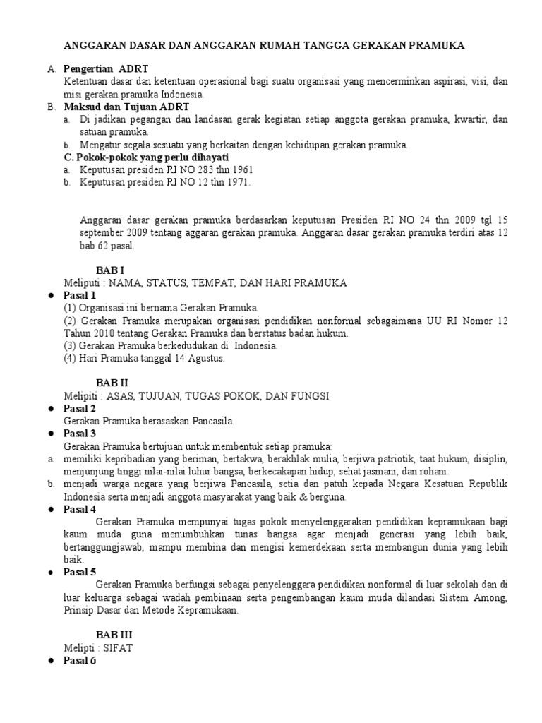 Pramuka AD ART | PDF | Karier & Perkembangan | Perjalanan