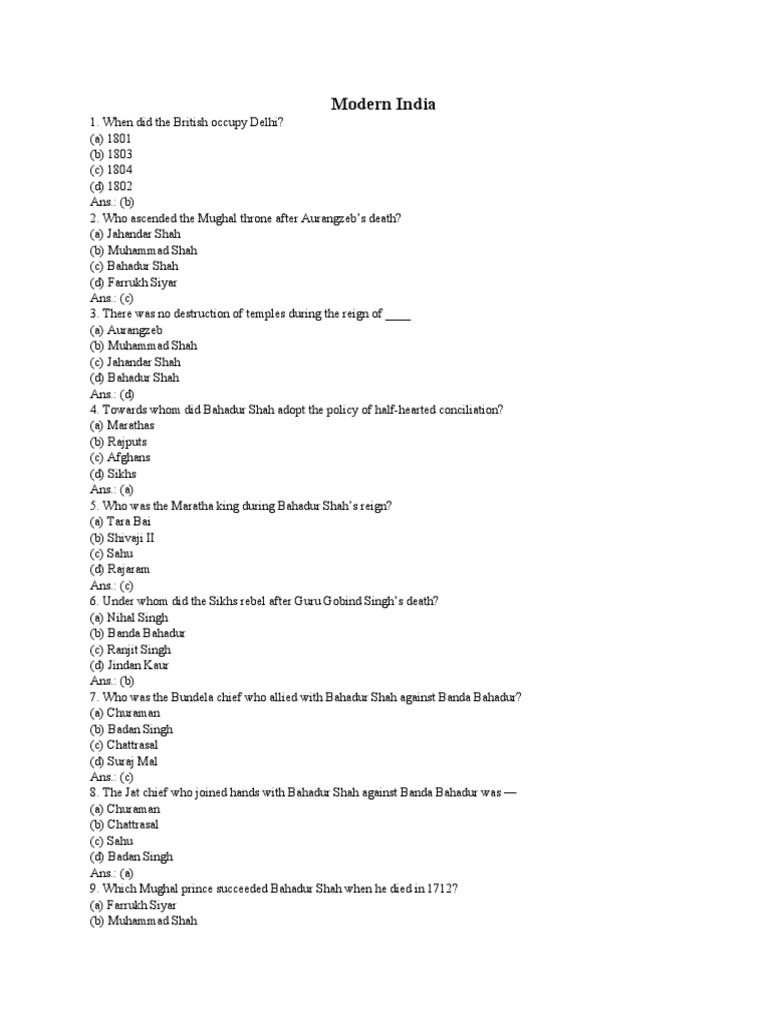 Key Events in Mughal India History | PDF | History