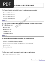 Indian Evidence Act Solved MCQs (Set-4)