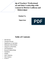 Relationship of Teachers' Professional Development and Their Leadership With School Improvement in District Lodhran and Bahawalpur