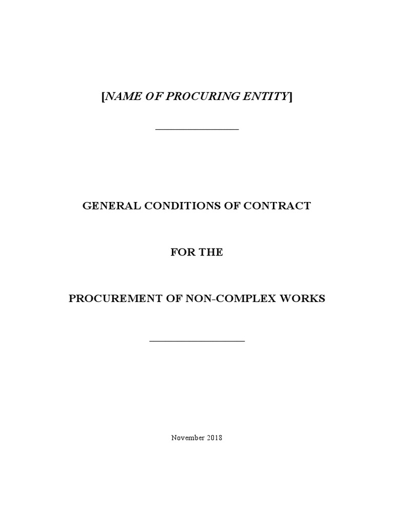 General Conditions for Non-Complex Works | PDF | Employment | Insurance