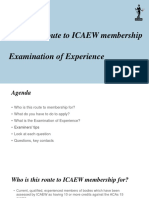 Pathways Examination of Experience (ICAEW)