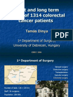 1314 Colorectal Cancer Patients Short and Long Term Results