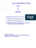 Kerala Panchayati Raj Act 1994 and Rules