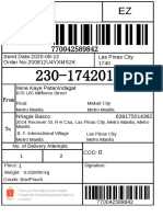 Send Date:2020-08-12 Order No: 200812U4YXMS2K Las Pinas City 1740