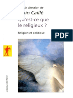 Quest-Ce Que Le Religieux - Religion Et Politique by Alain Caillé