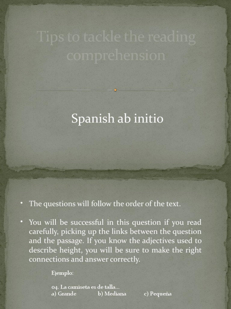 Tips Spanish Ab Initio | Download Free PDF | Reading Comprehension ...