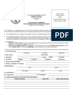 Gs Form 1a Admission Form For Non Degree