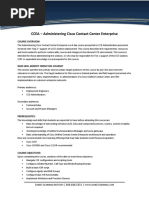 CCEA - Administering Cisco Contact Center Enterprise: Course Overview