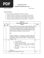 Sample Question Paper Informatics Practices (Code: 065)