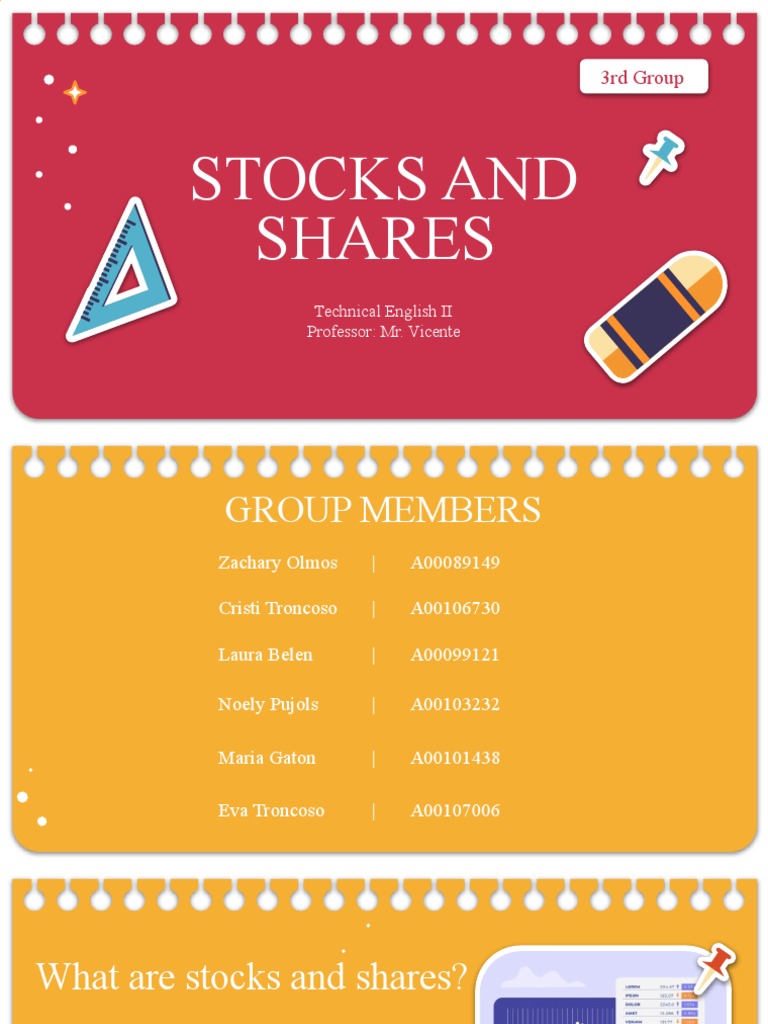 Stocks and Shares PDF Stocks Stock Market
