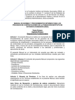 Manual de Normas y Procedimientos Internos Para Los Procesos de Contrataciones Del Idea