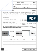 Solid Liquid GAS: Class 4 Unit 5: ASM 2 EVS