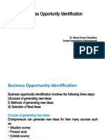 Business Opportunity Identification (Amended)