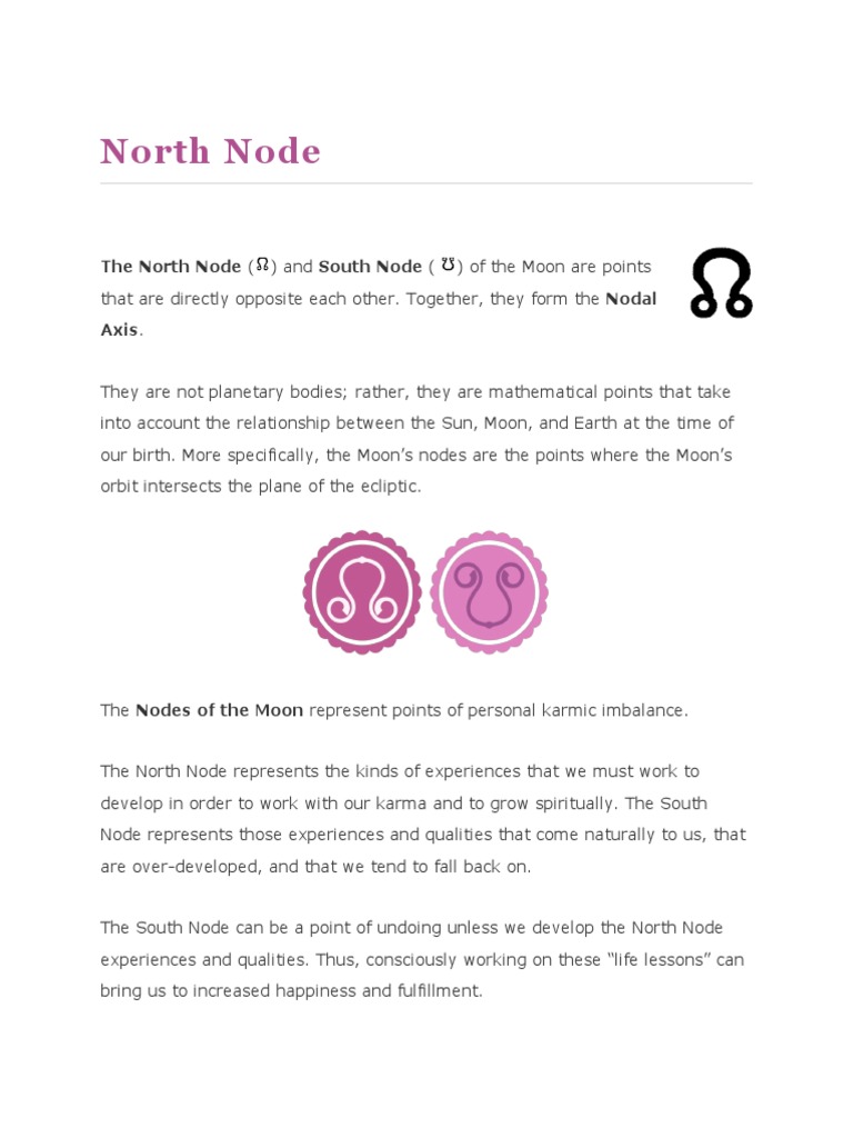 North Node: The North Node and South Node of The Moon Are Points Axis ...