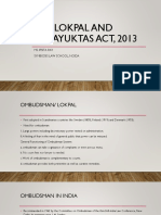 The Lokpal and Lokayuktas Act, 2013: Ms. Ipsita Ray Symbiosis Law School, Noida