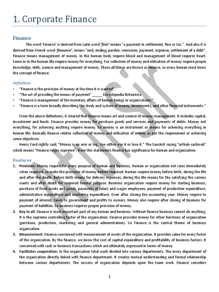 Understanding Corporate Finance Basics | PDF | Financial Capital ...