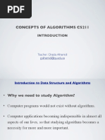 Concepts of Algorithms Cs211: Teacher: Ghaida Alhamidi G.alhamidi@qu - Edu.sa