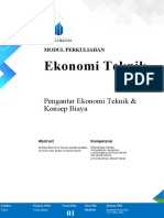 ET - 01 - Pengantar Ekonomi Teknik Konsep Biaya (Word)