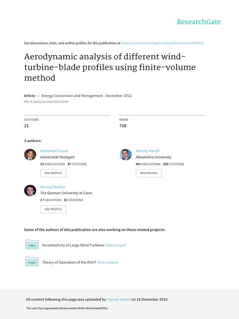 Aerodynamic Analysis of Wind Turbines | PDF | Lift (Force) | Airfoil