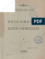Ministerio Del Aire - Reglamento de Uniformidad (1946)