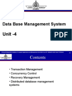Data Base Management System: Unit - 4