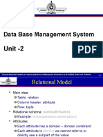 Data Base Management System: Unit - 2