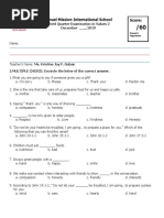 GMRC Grade 3 Worksheets and Exam Guide | PDF | Language Arts & Discipline