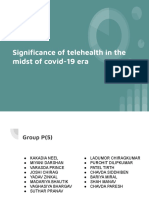 Significance of Telehealth in The Midst of Covid-19 Era