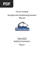 Terrier Football Strength and Conditioning Summer Manual