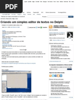 Criando Um Simples Editor de Textos No Delphi