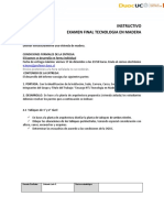 Instructivo Examen Final TecnologÃ - A en Madera