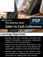 The Revenue Cycle:: Sales To Cash Collections