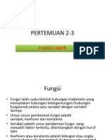 Pertemuan 1-2 - Fungsi Linier