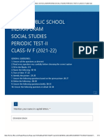 Delhi Public School Indirapuram Social Studies Periodic Test-Ii Class-Iv F (2021-22)