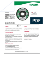 Ficha técnica de disco de felpa para esmeriladora angular