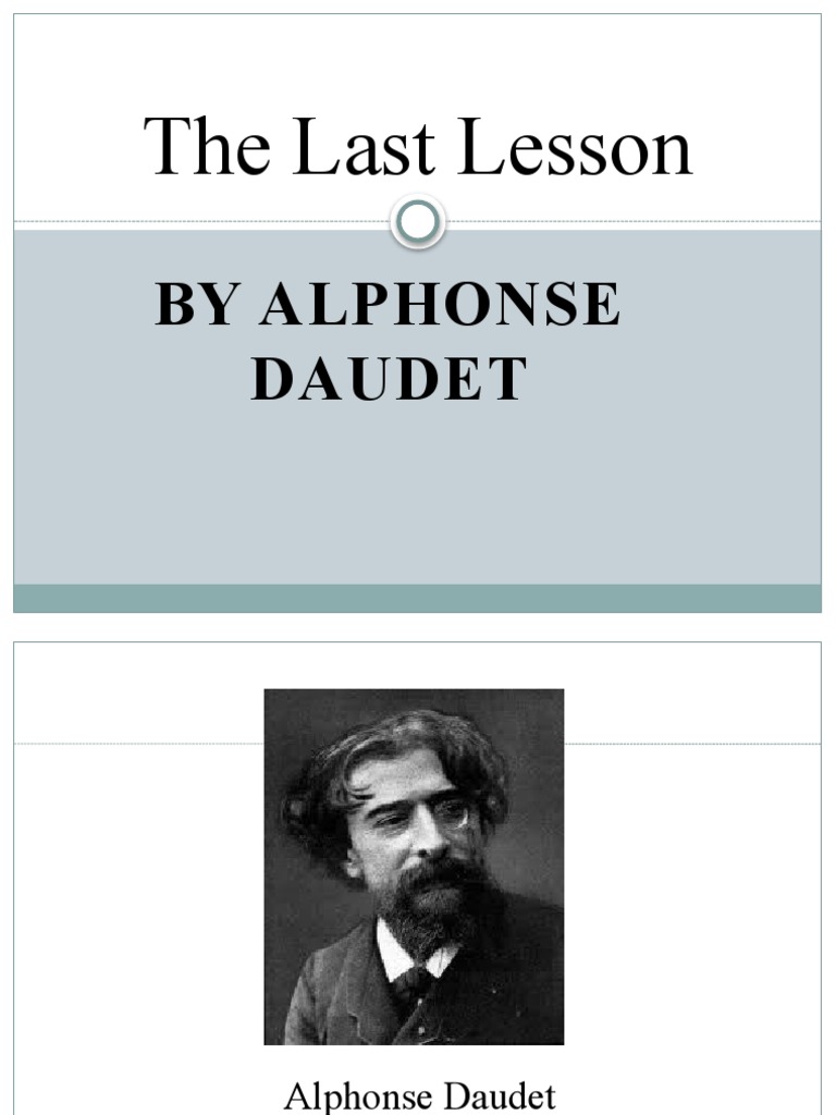 The Last Lesson by Alphonse Daudet PDF Prussia