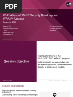 Wi-Fi Alliance Wi-Fi Security Roadmap and Wpa3 ™ Updates