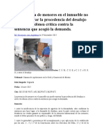 La presencia de menores en el inmueble no puede enervar la procedencia del desalojo o servir de idónea crítica contra la sentencia que acogió la