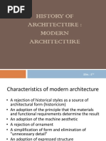 History of Architecture: Modern Architecture