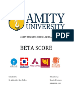 Beta Score: Amity Business School Noida