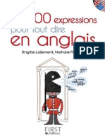 Les 800 Expressions Pour Tout Dire en Anglai