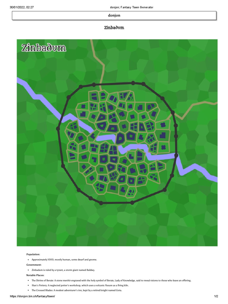 Donjon fantasy town generator pdf