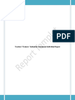 Teachers'/Trainers' Industrial Attachment Individual Report