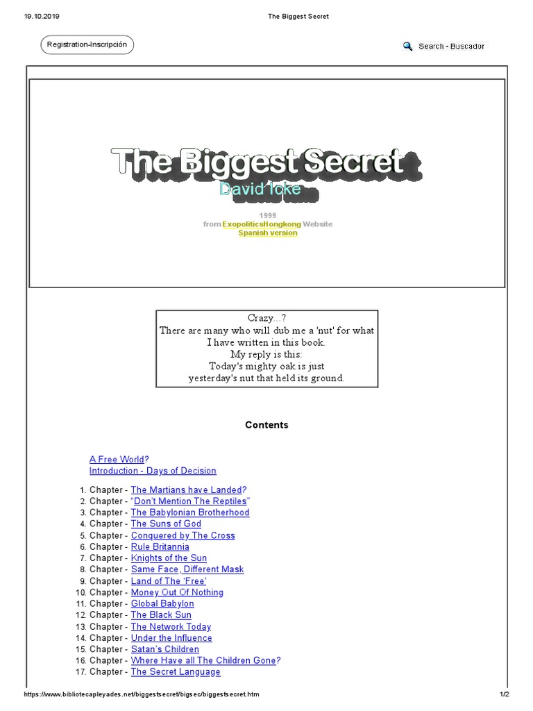 The Biggest Secret PDF